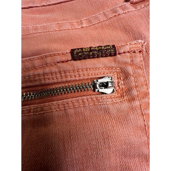 Seven for all mankind jeans orange zippered ankles & pockets Woman’s Size 29 - Picture 9 of 10